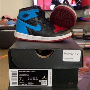 Air jordan 1 unc to chi size 7c TODDLER